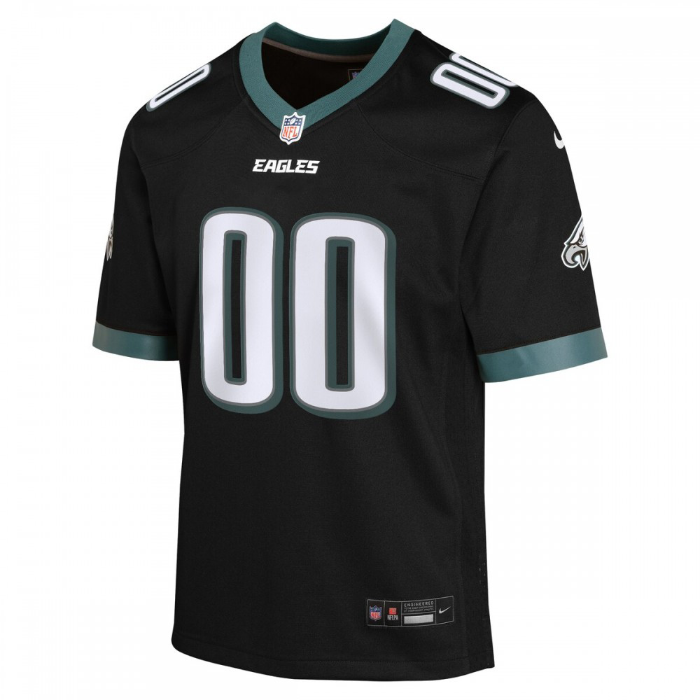Philadelphia Eagles Nike Youth Alternate Custom Game Jersey - Black-GridironStore